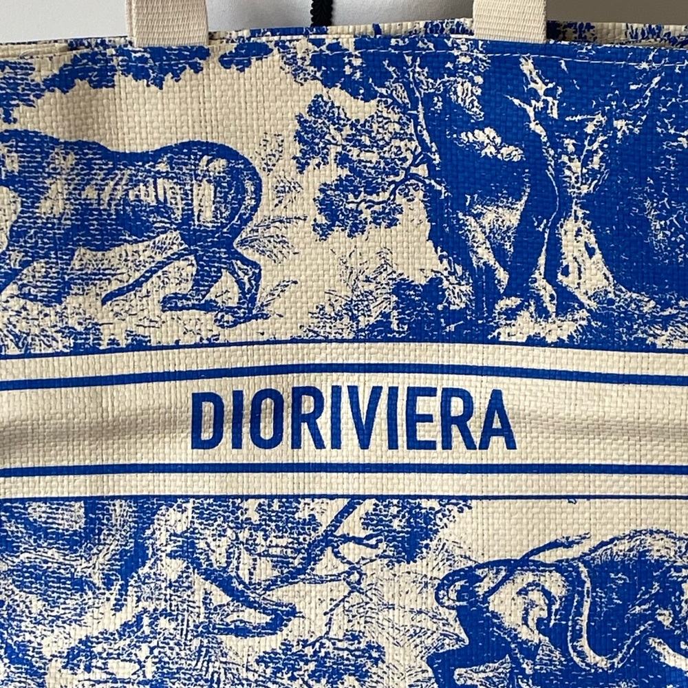 💙Christian Dior Straw Dioriviera Tote - Picture 6 of 13